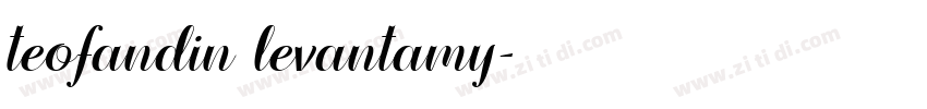 teofandin levantamy字体转换